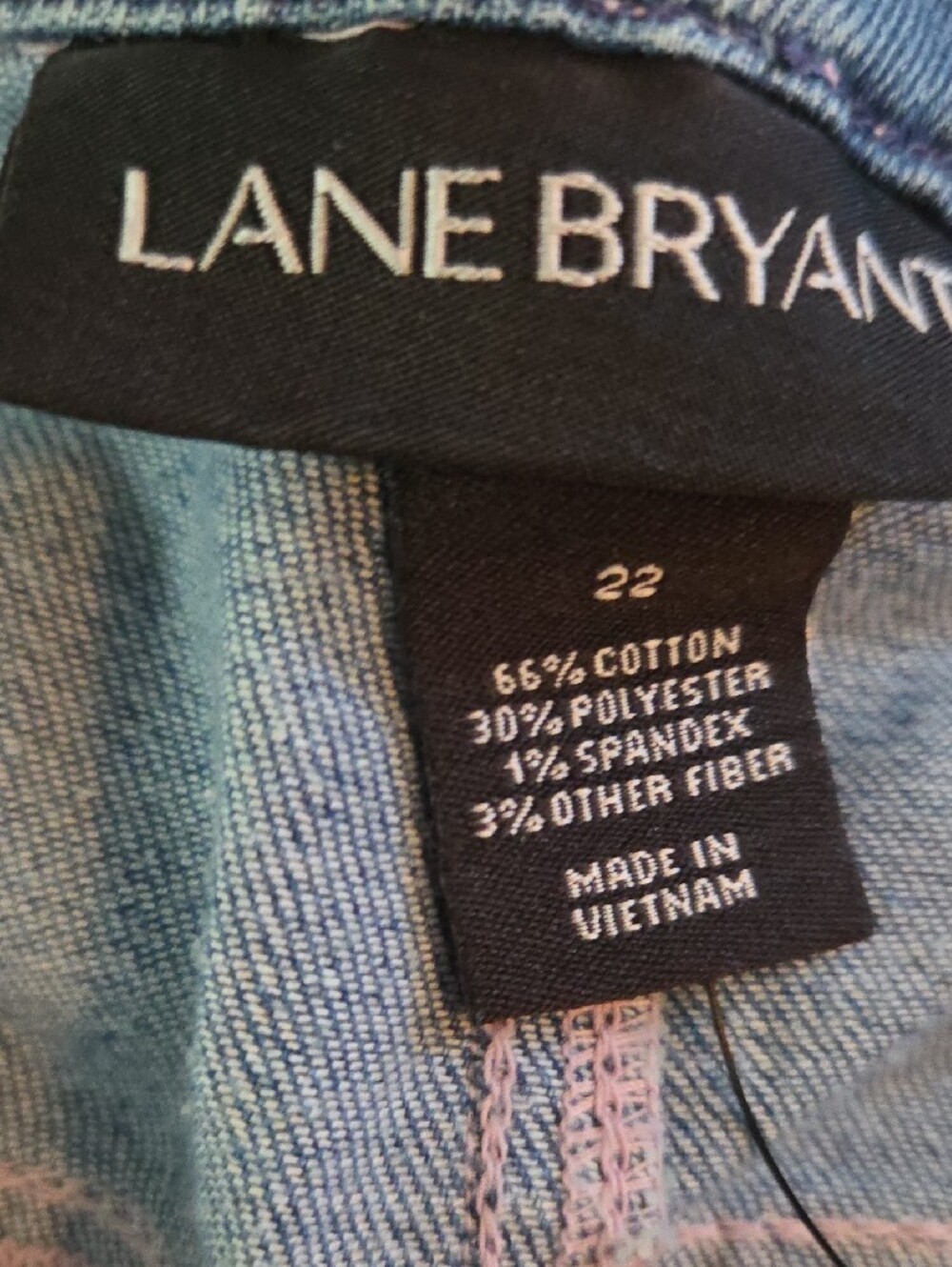 Lane Bryant Blue Women's Stretch Denim Jeans - Picture 2 of 4